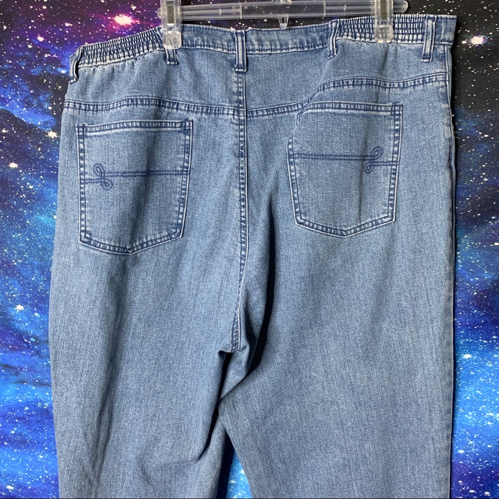 Liz & Me-Elastic Waist Cropped Jeans size 4 Petite - Picture 7 of 11